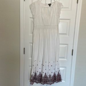 J.Crew point sur white eyelet midi Sundress size 8